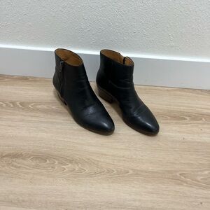 J. Crew Black Leather Ankle Booties